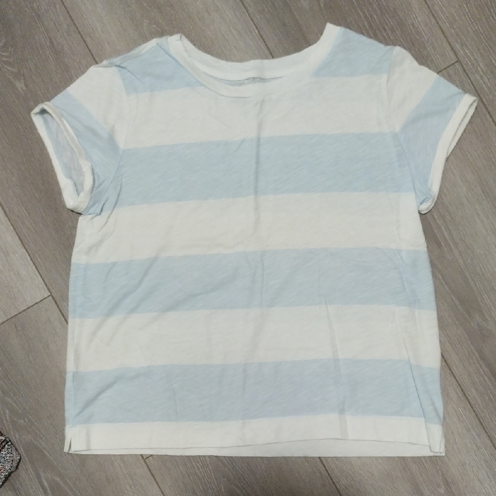 Blue and White Striped T-Shirt